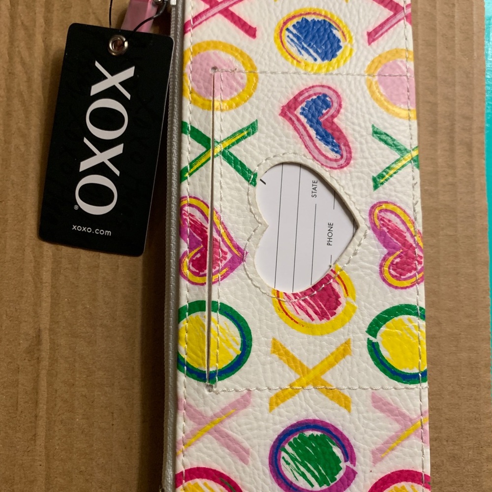 XOXO colorful monogram wallet